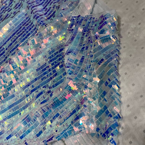 NEW FREE PEOPLE INTIMATELY DISCO FEVER SEQUIN AQUA PINK CAMI TOP MEDIUM - Picture 7 of 13